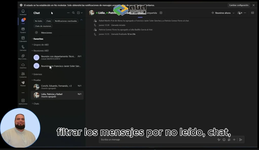 Filtros Avanzados en el Chat de Teams